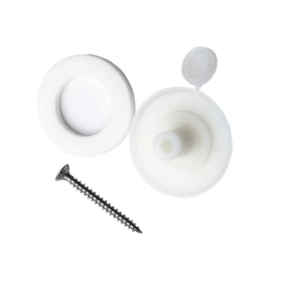 fixing buttons white 25mm