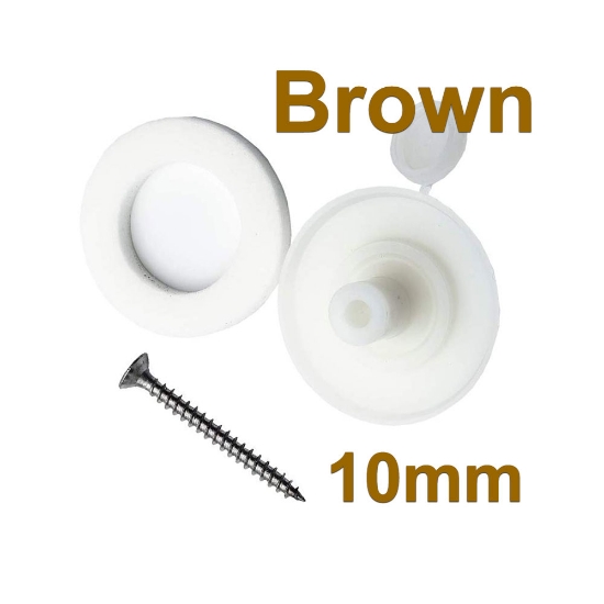 fixing buttons brown 10mm