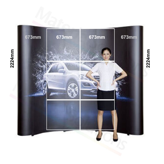 bsmart curved pop up display stand
