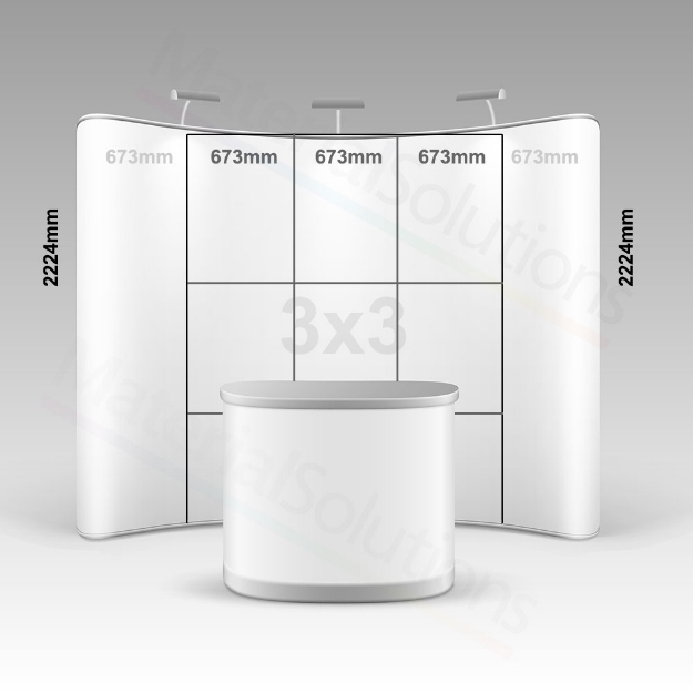 bsmart curved pop up 3x3