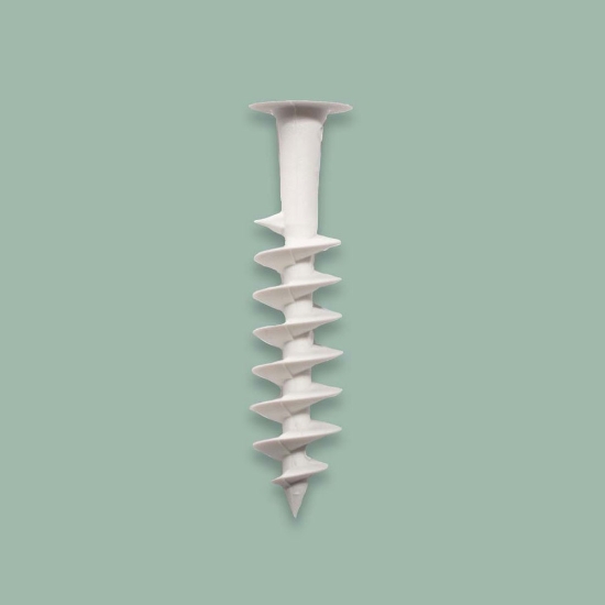 Plastic screw white 55mm (500/pack)