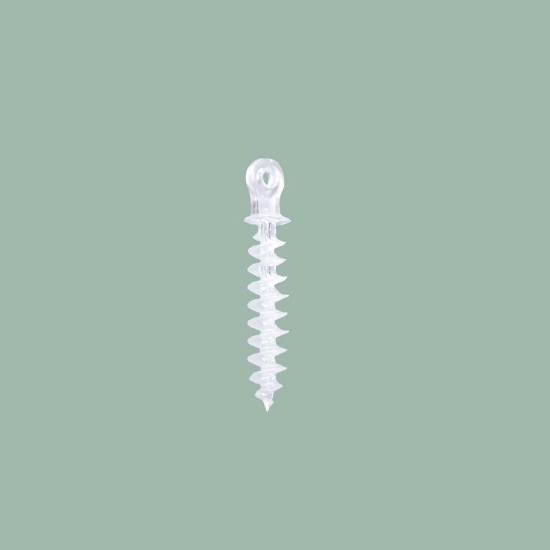 Plastic screw with loop 8x35mm transparent (pack 500pcs)