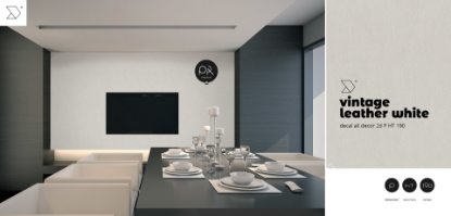 Show details for Decal Alldecor 2D P HT 190 Vintage Leather White 1.22x1m Picture of Decal Alldecor 2D P HT 190 Vintage Leather White 1.22x1m