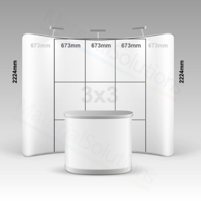 Show details for bsmart Pop Up Stand 3x3 Curved Picture of bsmart Pop Up Stand 3x3 Curved