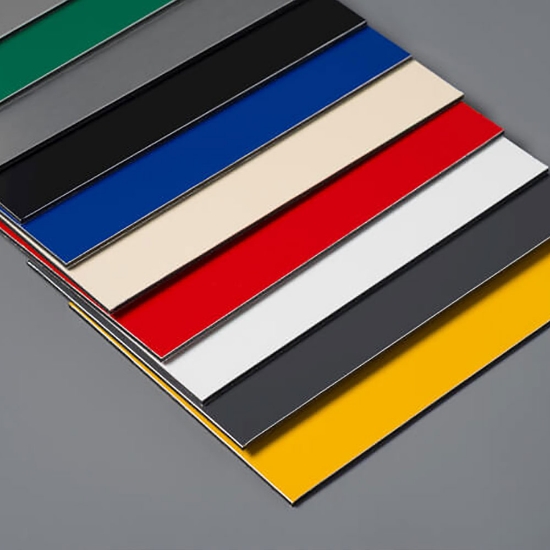 bsmart aluminum composite panel sheets in different colors - green, grey, black, blue, beige, red, white, black and yellow - Material Solutions Ireland