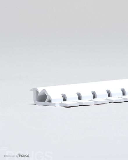 Picture of PONGS DESCOR AM Clamping Profile Black Ext PVC Inner Lip 30mm x 2m