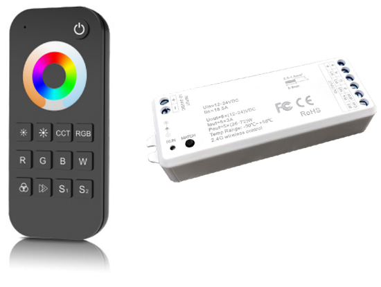 Picture of Controller RGBWW Interface + RF Remote 12/24v