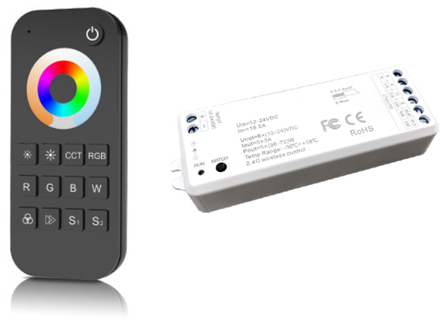 Picture of Controller RGBWW Interface + RF Remote 12/24v