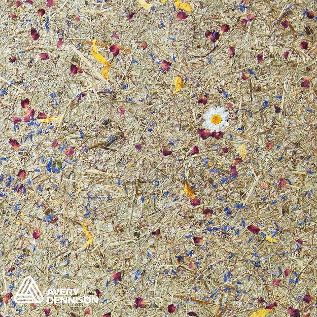 Picture of Avery Dennison® Organoid Natural Surfaces - Mountain Hay + Marguerites Opaque 1.36 x 1m - Organoid Wallpaper